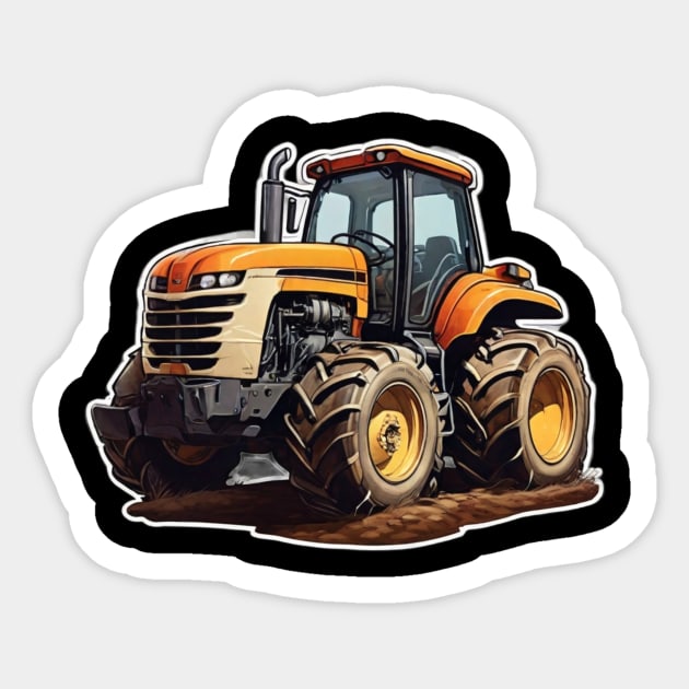 Tractor Trucking Truck Road Farmer Agriculture Vintage Since Sticker by Flowering Away